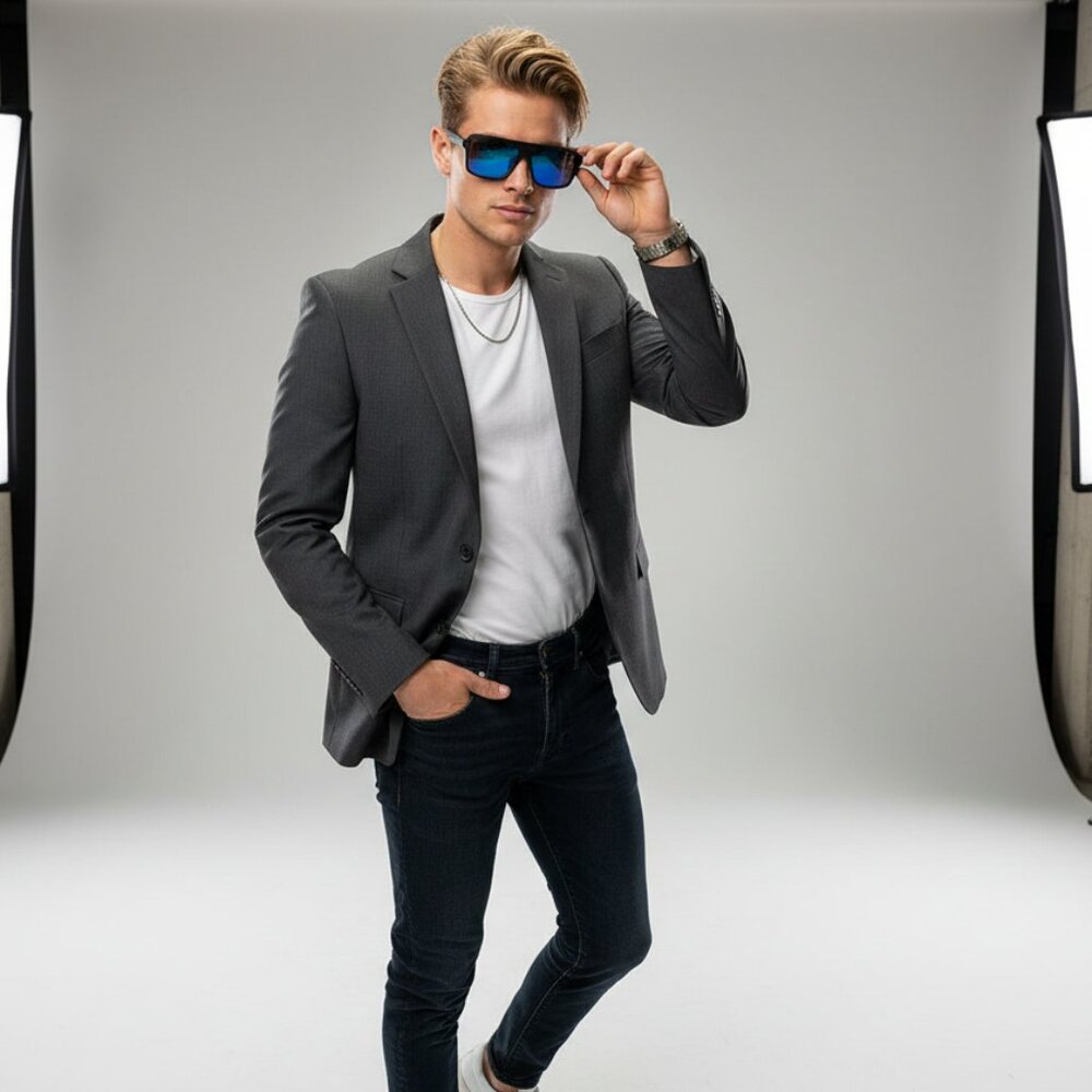 NEW Mens BioHazard Classic Style Iconic Sunglasses Black NWT